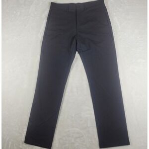 Baubax Travel Dress Pants Men's 34x32 Black Commuter Stretch Trousers Wool Blend